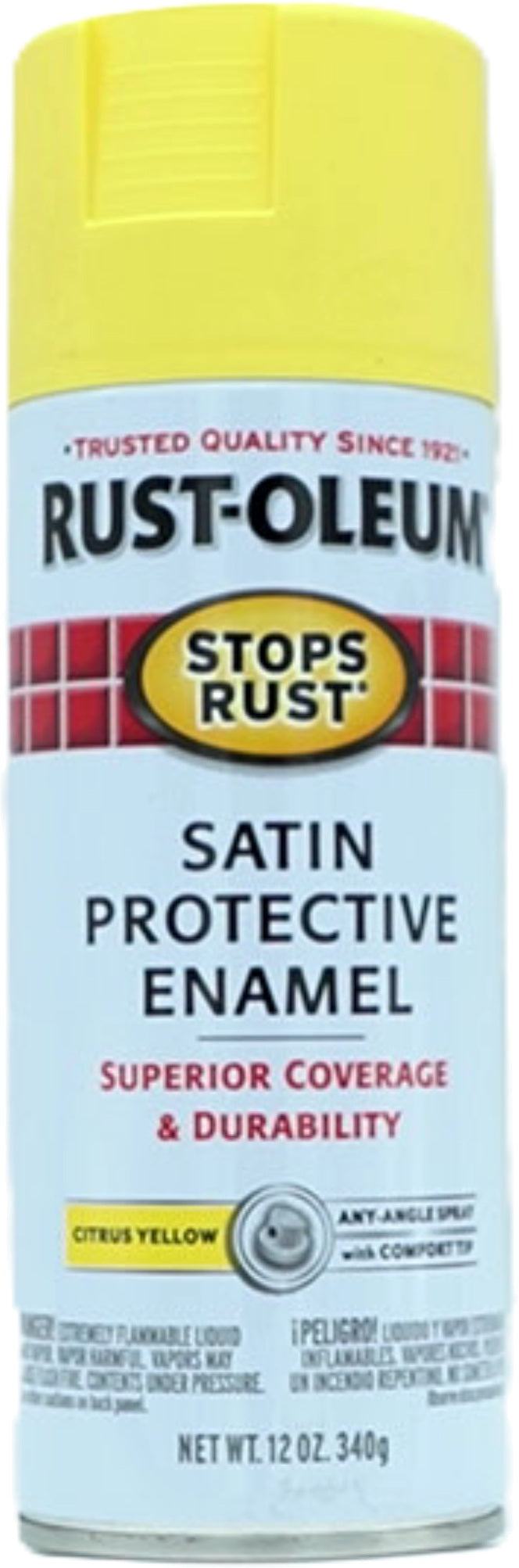 Rust-oleum Spray Paint Satin Citrus Yellow 340g. Stops Rust