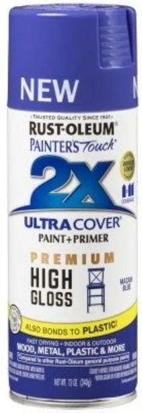 Rust-oleum Spray Paint High Gloss Macaw Blue 340g. Paint & Primer