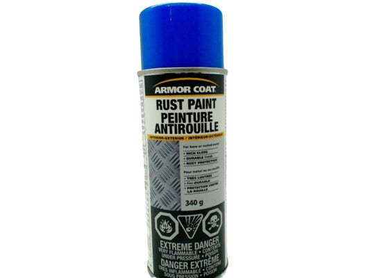 Rust Spray Paint Bright Blue 340g. Interior Exterior Armor Coat