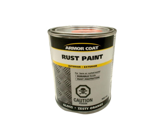Rust Paint Zesty Orange 946mL Interior Exterior Armor Coat