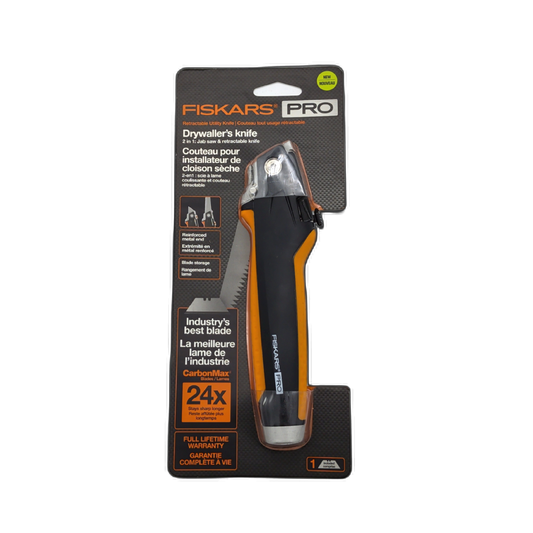 Drywaller's Knife 2 In 1 Jab Saw & Retractable Knife Fiskars Pro