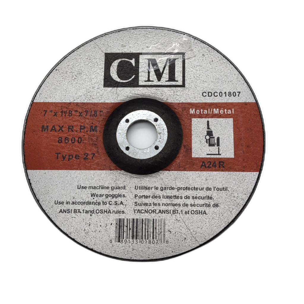 Metal Cutting Disc 7" x 1/8" x 7/8"