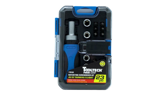 23pc. Ratcheting Screwdriver Kit Tooltech Firm-Grip (PROMO)(ENDCAP)