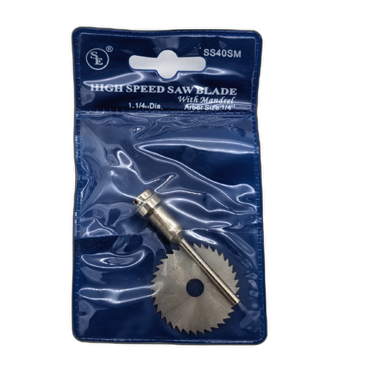 High Speed Saw Blade 1-1/4" Diam. W/mandrel