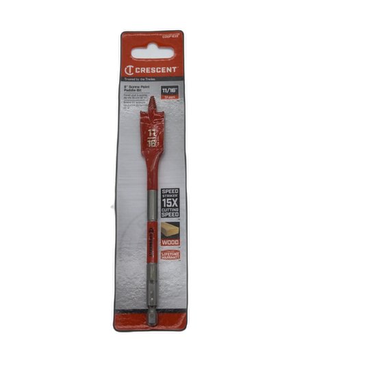 6" Screw Point Paddle Bit 11/16" Crescent