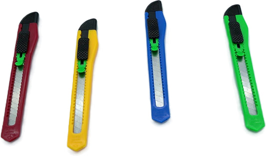 Utility Knife Small 9mm Blade Assorted Colours Mastercut