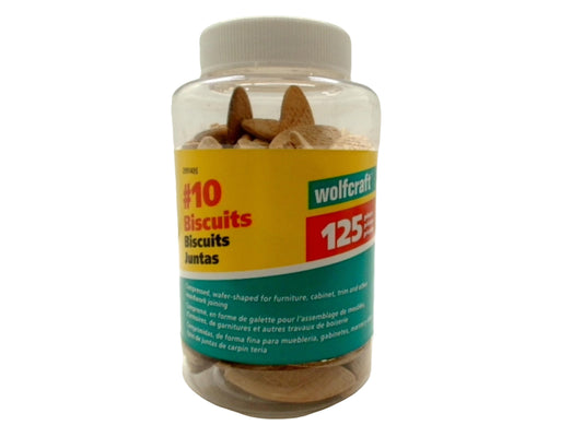 #10 Biscuits 125pk. Wolfcraft