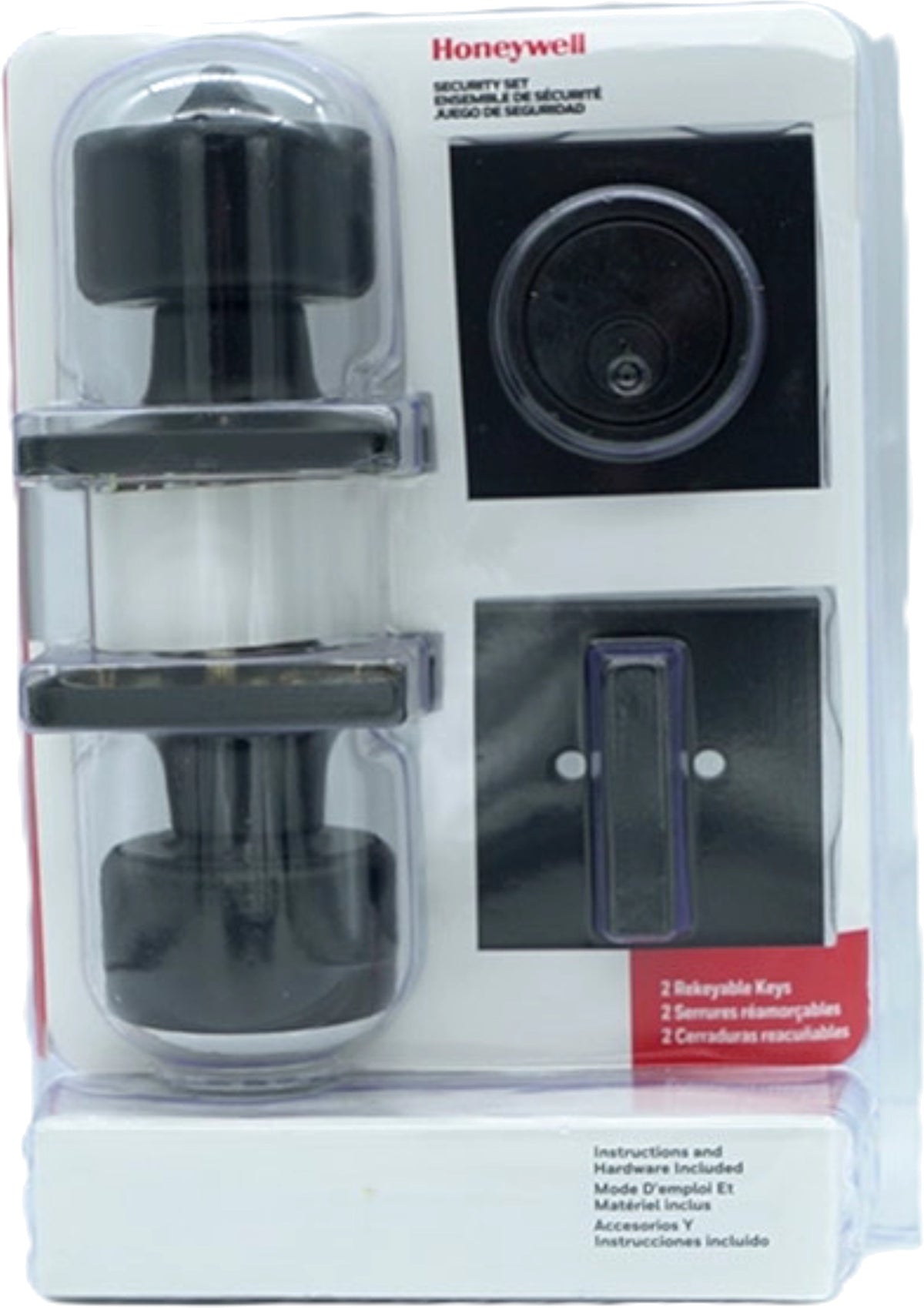 Entry Knob & Deadbolt Kit Matte Black Honeywell