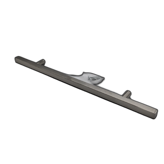 Euro Square Bar Pull 224mm Stainless Steel