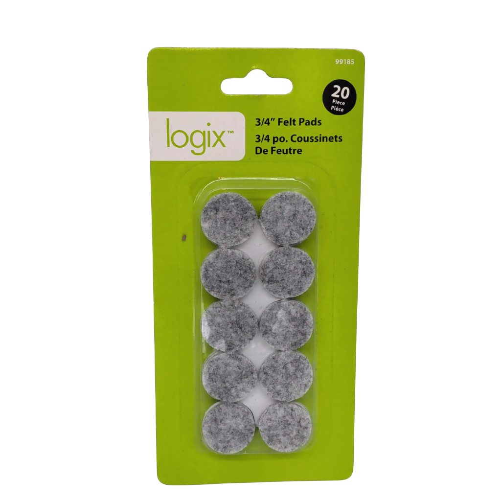 Felt Pads 3/4" Round 20pk. Logix