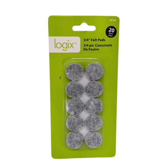 Felt Pads 3/4" Round 20pk. Logix