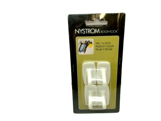 Peel N Stick Ready Hook 4pk. White Nystrom