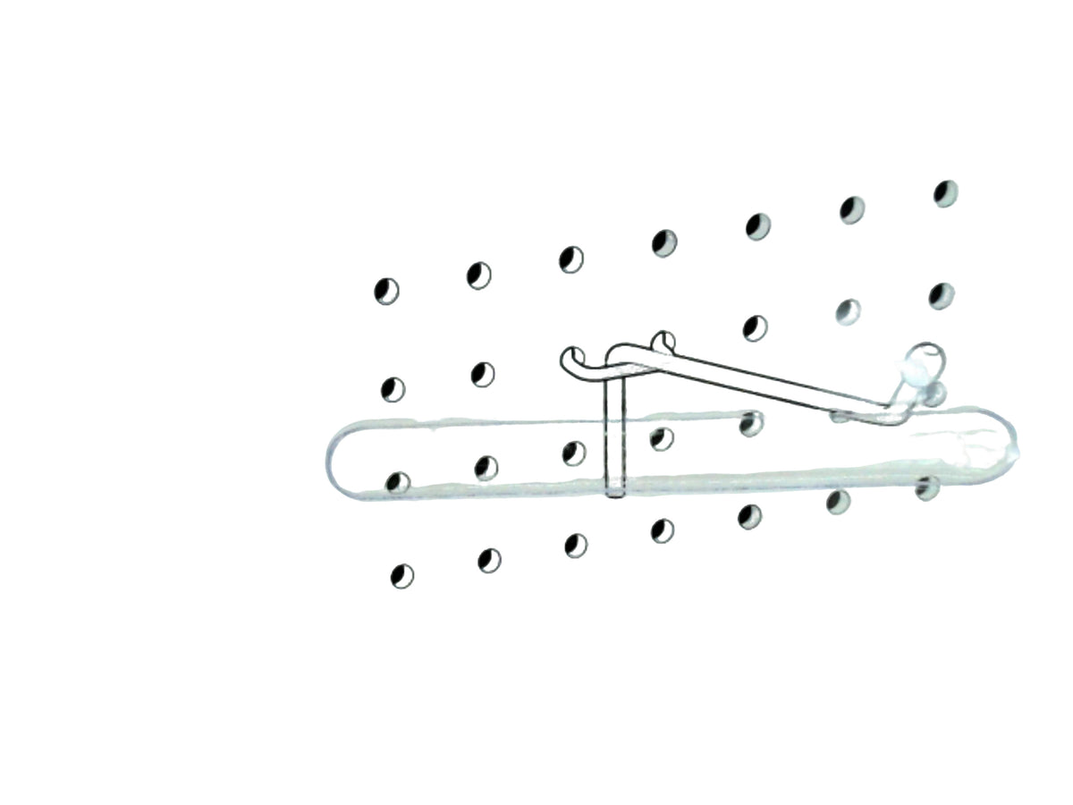 Single Peg Hooks 6" 3pk. Zinc For 1/4" Pegboard Hillman - Additional View