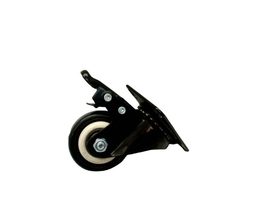 Caster Wheel Plate 2" w/Brake 4pk. Black (Or b/u $4.99ea.)