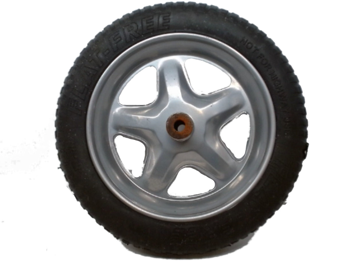Wheelbarrow Wheel 16'' Flat Free Spoked 5/8" 6''hub