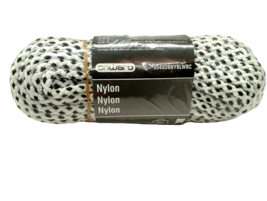 Diamond Braid Rope Black & White 7mm X 75' 300lb Onward