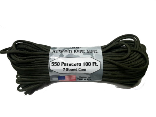 Rope 550 Paracord 100' Green Camo