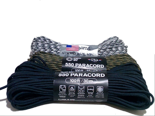 Rope 550 Paracord 100' Camo & Black