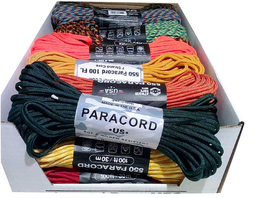 Rope 550 Paracord 100' Various Colours