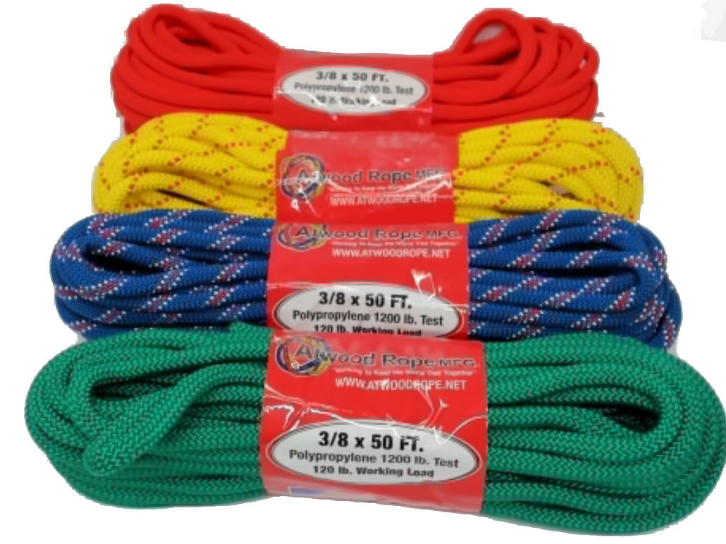 Rope 3/8"x50' Assorted Colours 1200lb. - each sold individually