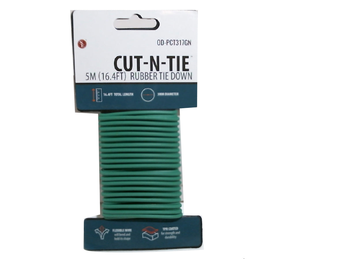 Tie Down Rubber 3mm X 16.4' Green Cut-n-tie