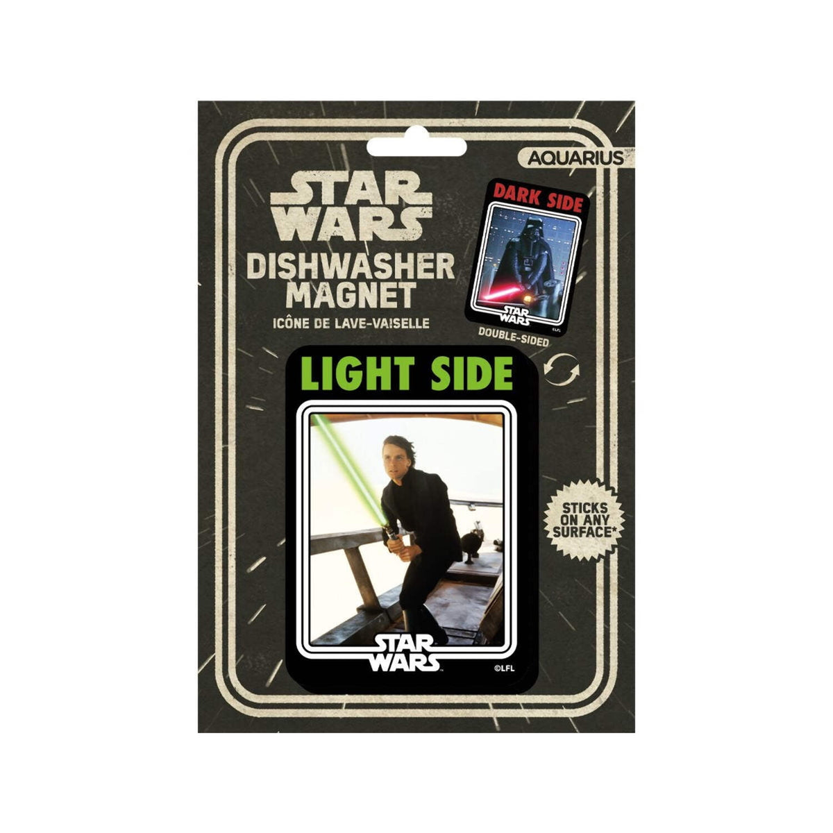 Dishwasher Magnet Star Wars Dark Side Light Side Aquarius - Additional View