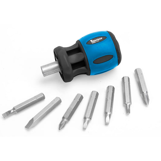 Stubby screwdriver 7 in 1 firm grip quick bit change tooltech - Additional View