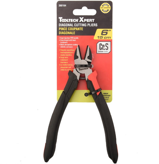 Diagonal Cutting Pliers 6" Black Carbon Steel Tooltech