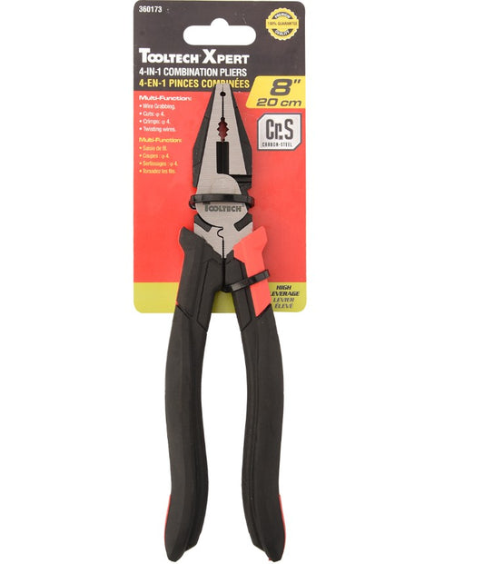 Combo Pliers 8" Black Carbon Steel Tooltech