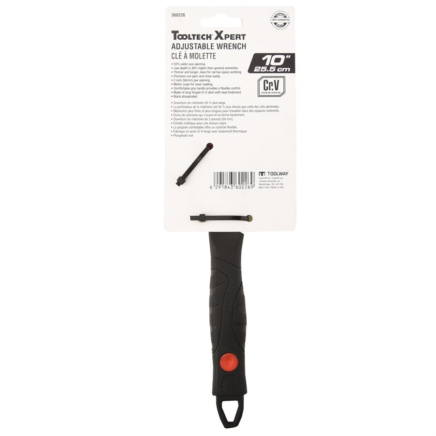 Adjustable Wrench 10in Super-Wide Opening Cr-V - Additional View