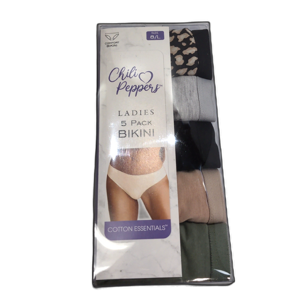 Ladies 5pk. Bikini Underwear Chili Peppers Assorted