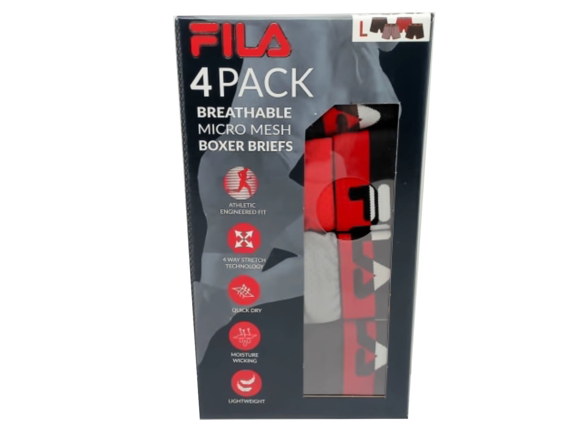 Caleçons courts Boxer Lot de 4. Micro-maille respirante Fila Assortis