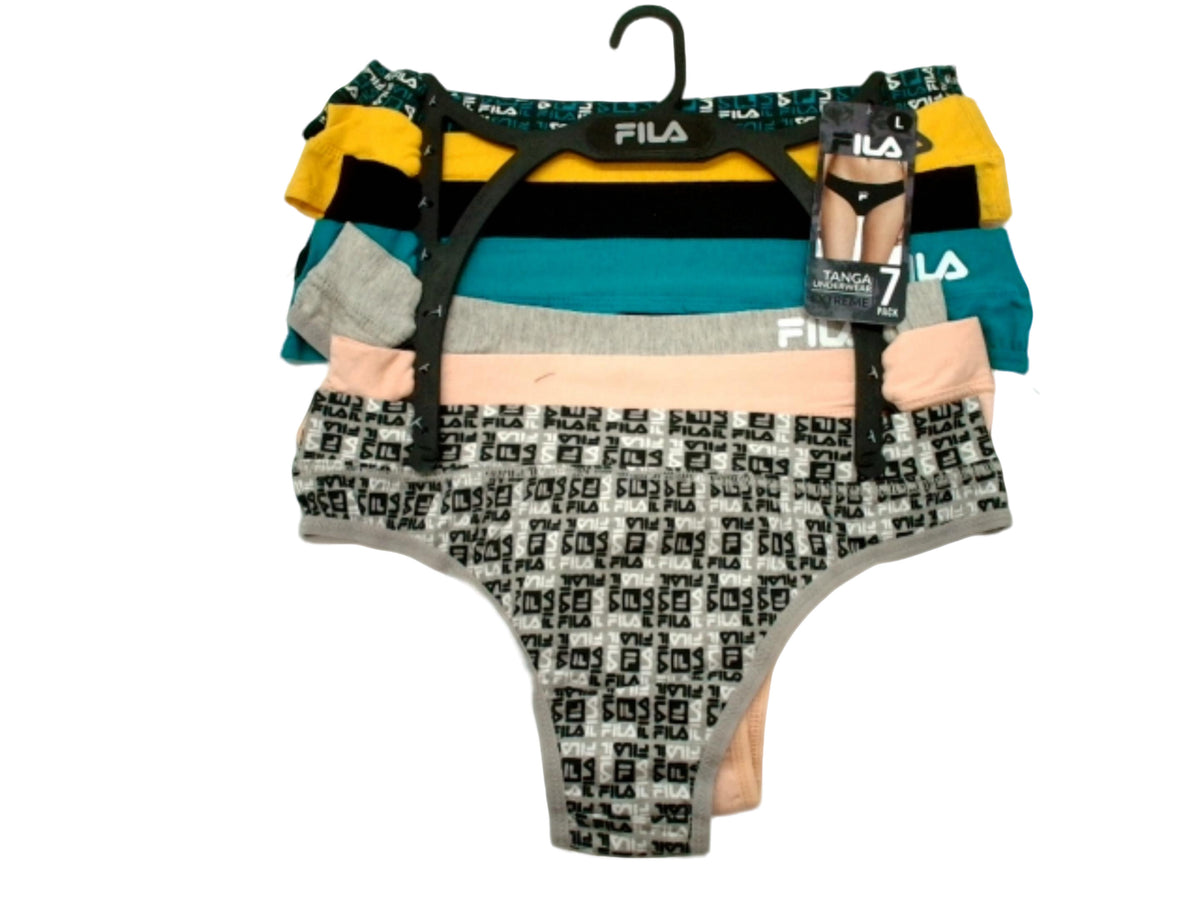 Ladies Panties 7pk. Fila Assorted - each sold individually