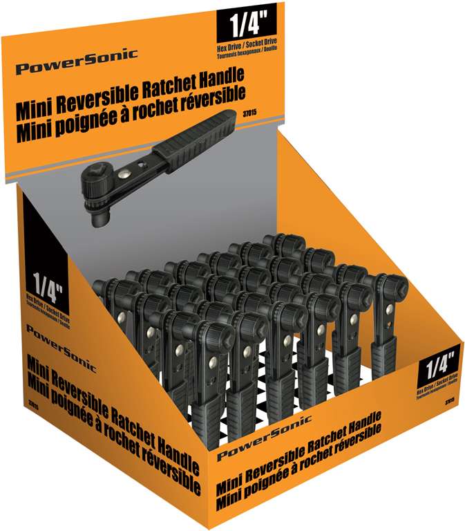 Reversible ratchet handle 1/4 inch mini