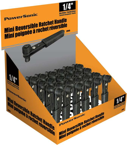 Reversible ratchet handle 1/4 inch mini