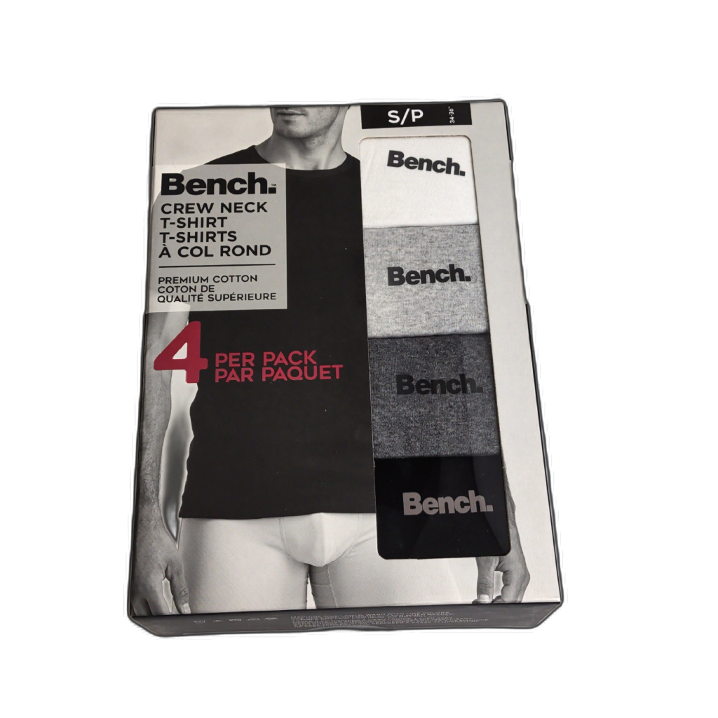 Crew Neck T-Shirts 4pk. Assorted Sizes Bench