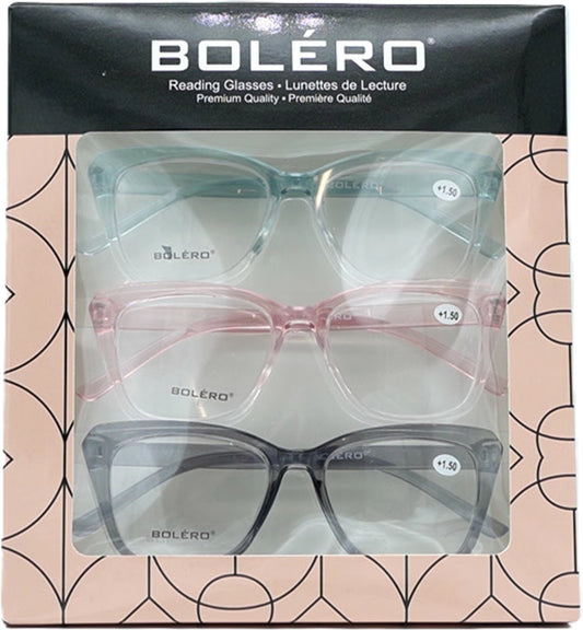 Reading Glasses +1.50 3pk. Bolero
