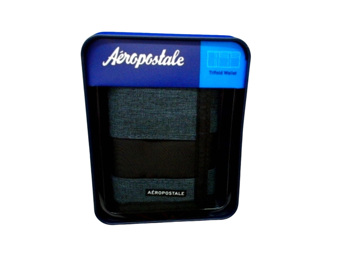 Aeropostale Trifold Wallet Black
