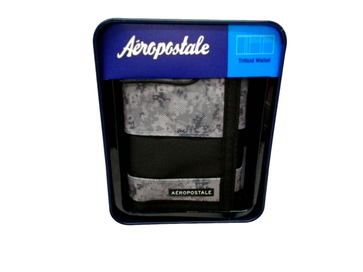 Aeropostale Trifold Wallet Grey Camo