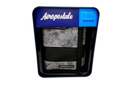 Aeropostale Trifold Wallet Grey Camo