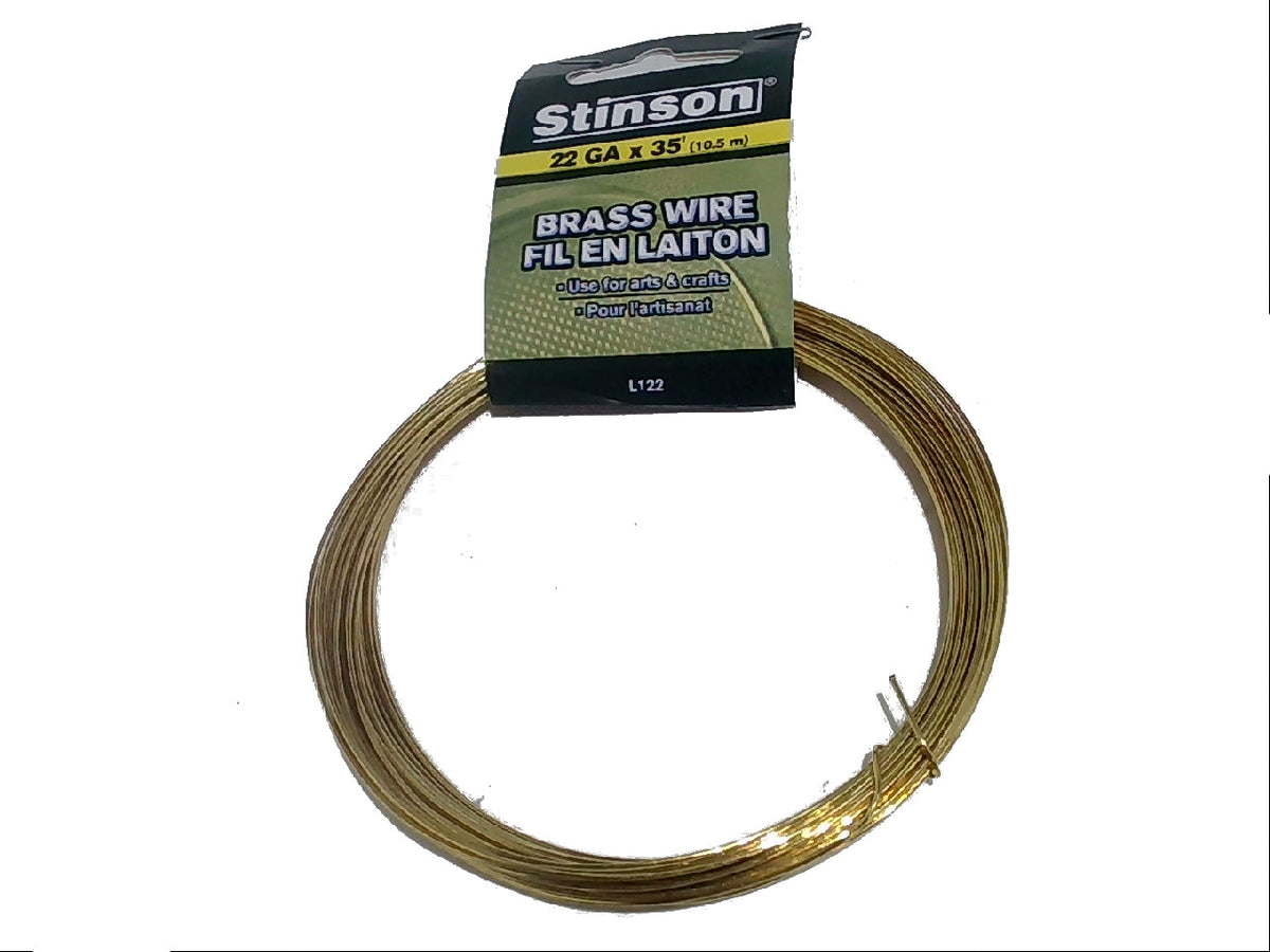 Fil de fer laiton pour ligature 22 gauges x 10,5m 35 pieds