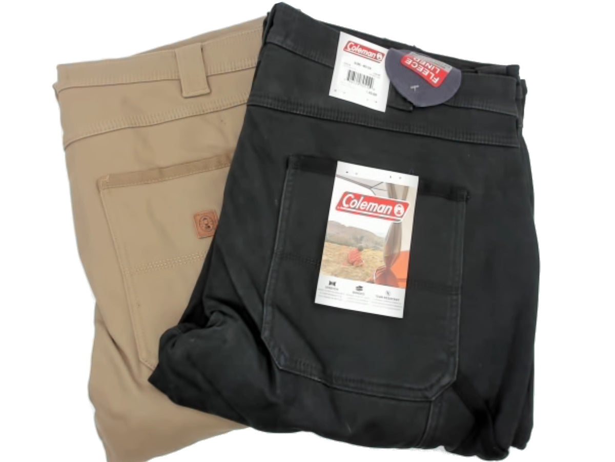Pantalon doublé polaire, tour de taille 40, couleurs assorties, Coleman (TÊTE DE GONDLE)