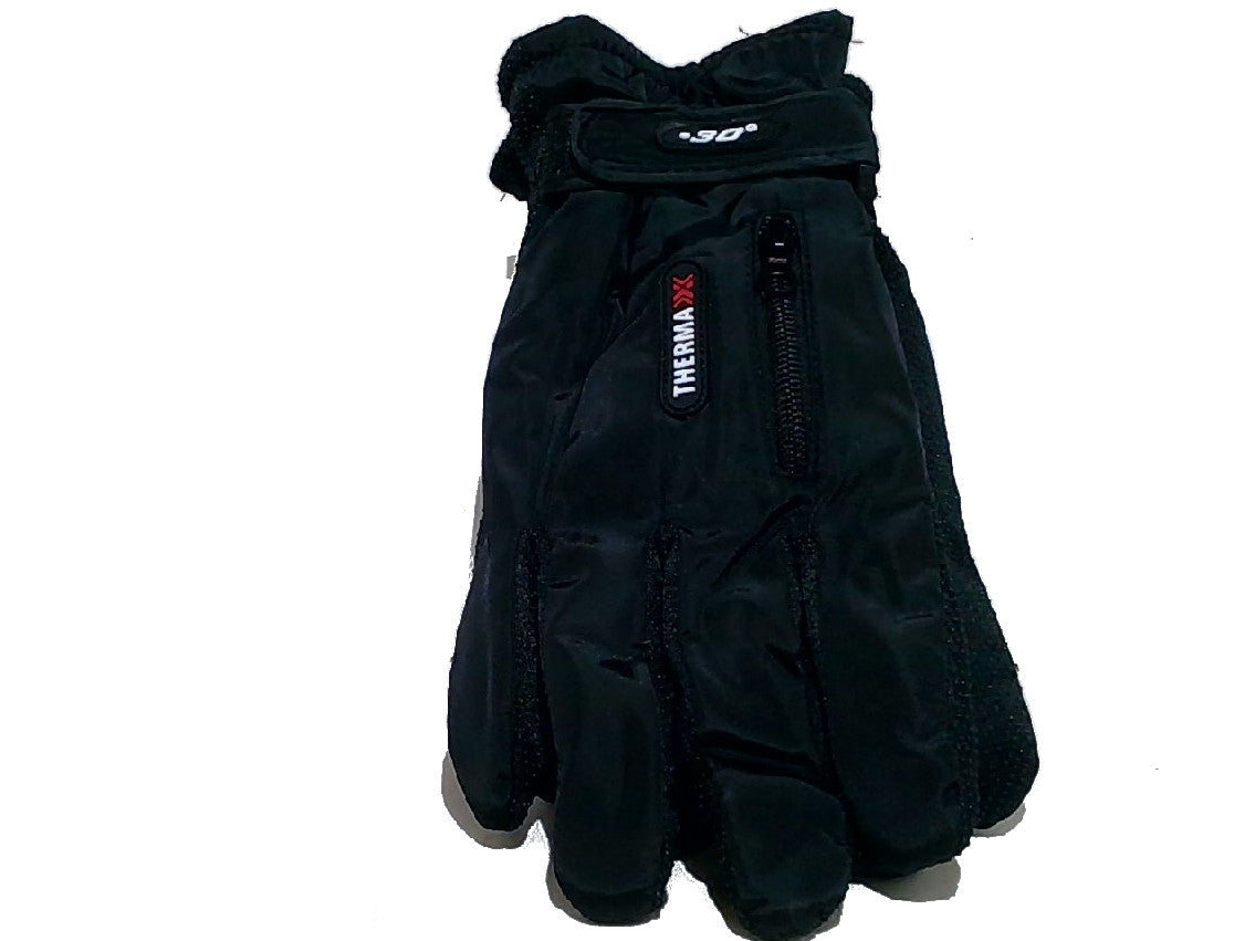 Men's Ski Gloves Microfiber Lined Dotted Palm W/zip Insulated Thermo Wear