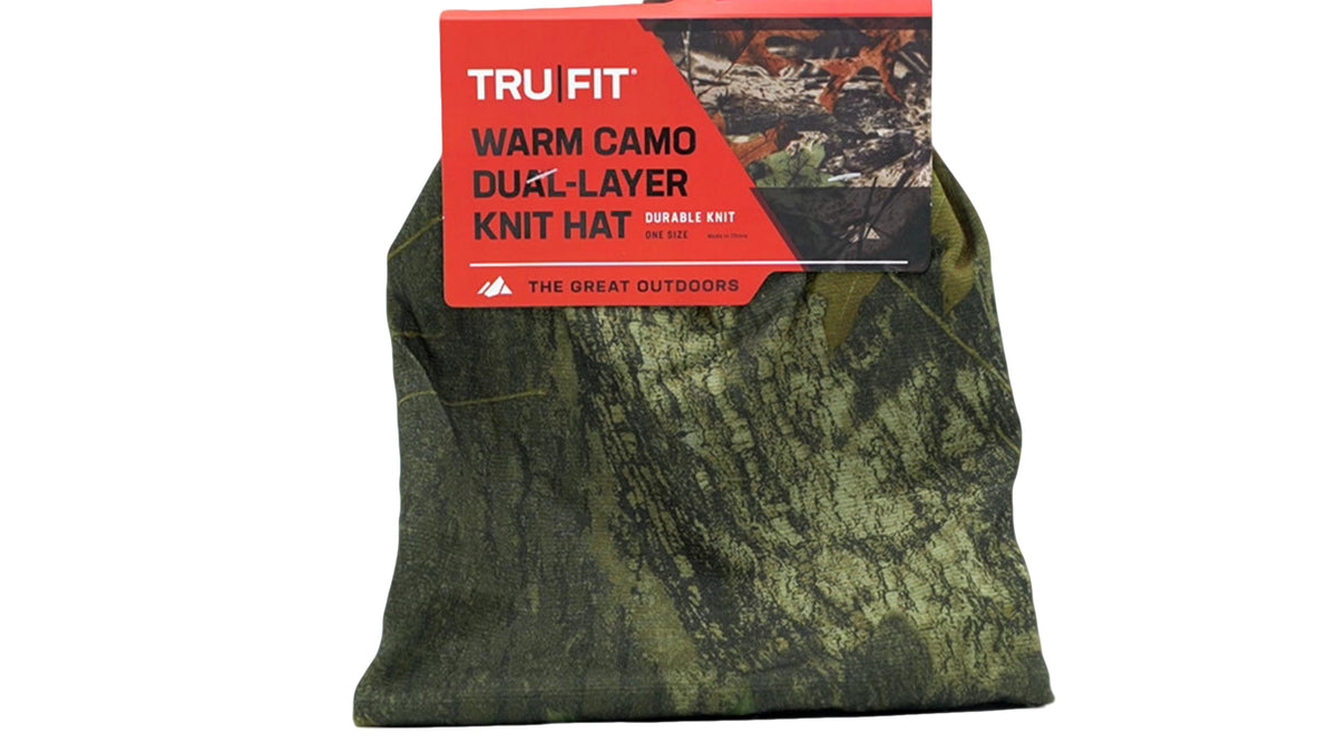 Warm Camo Dual Layer Knit Hat Tru Fit One Size The Great Outdoors