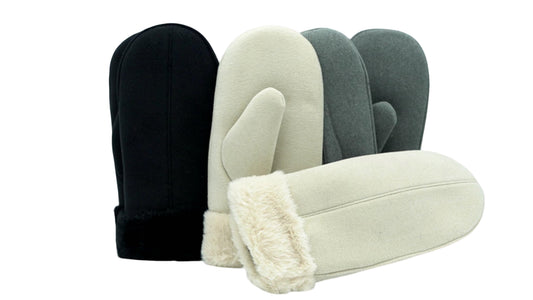 Ladies Sherpa Faux Fur Lined Mitts Assorted Colours Hot Paws