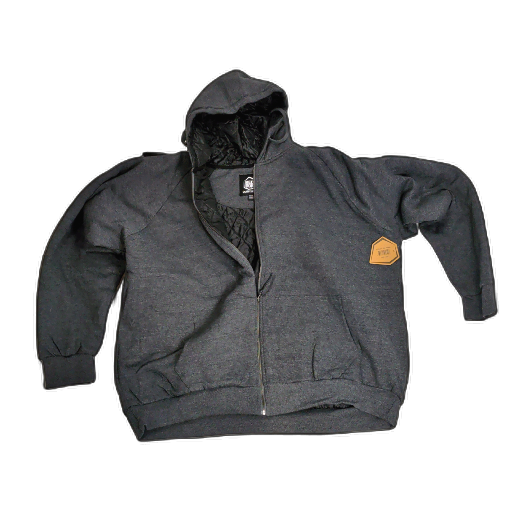 Quilt Lined Full Zip Hoody Grey 4XL Bedrok