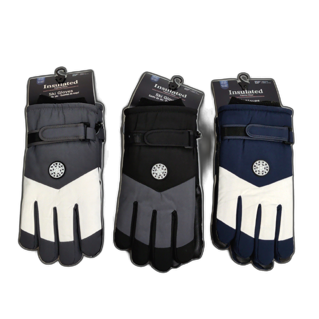 Men's Ski Gloves Assorted Colours Insulated Thermo Wear