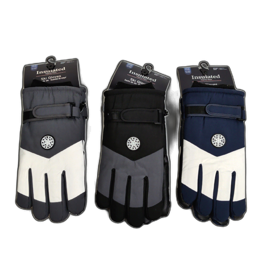 Men's Ski Gloves Assorted Colours Insulated Thermo Wear
