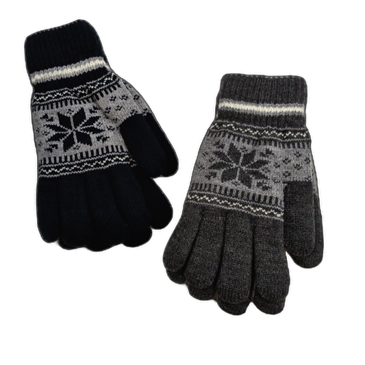 Snowflake Touch Gloves Assorted Colours - Sold Seperate