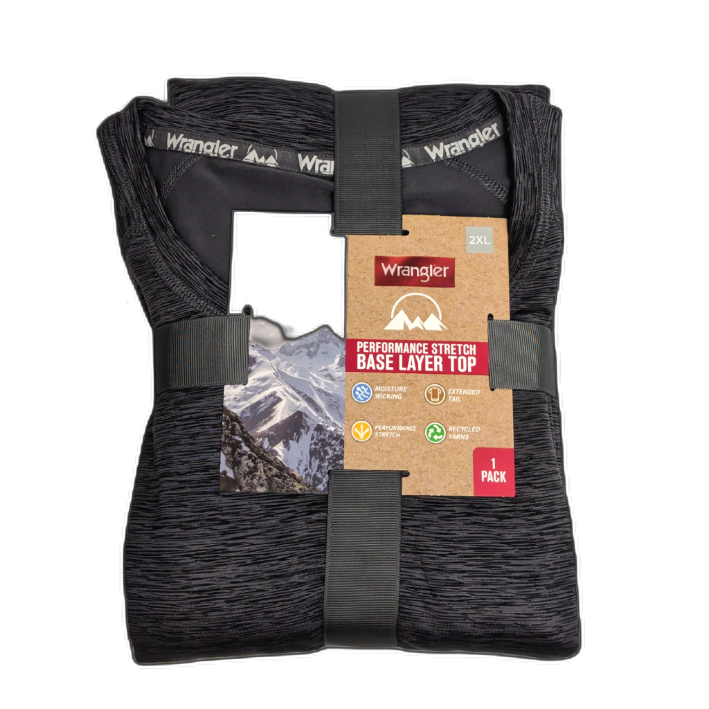 Performance Stretch Base Layer Top Ass't Sizes Grey Wrangler